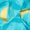 Brushy - Circles Turquoise Metallic Yardage Alternative View #1