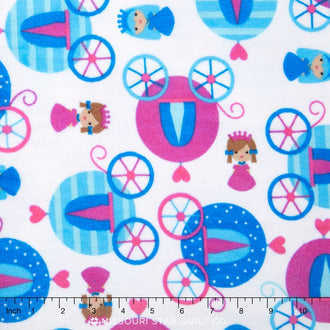 Cuddle® Prints - Carriages Snow 60" Minky Yardage
