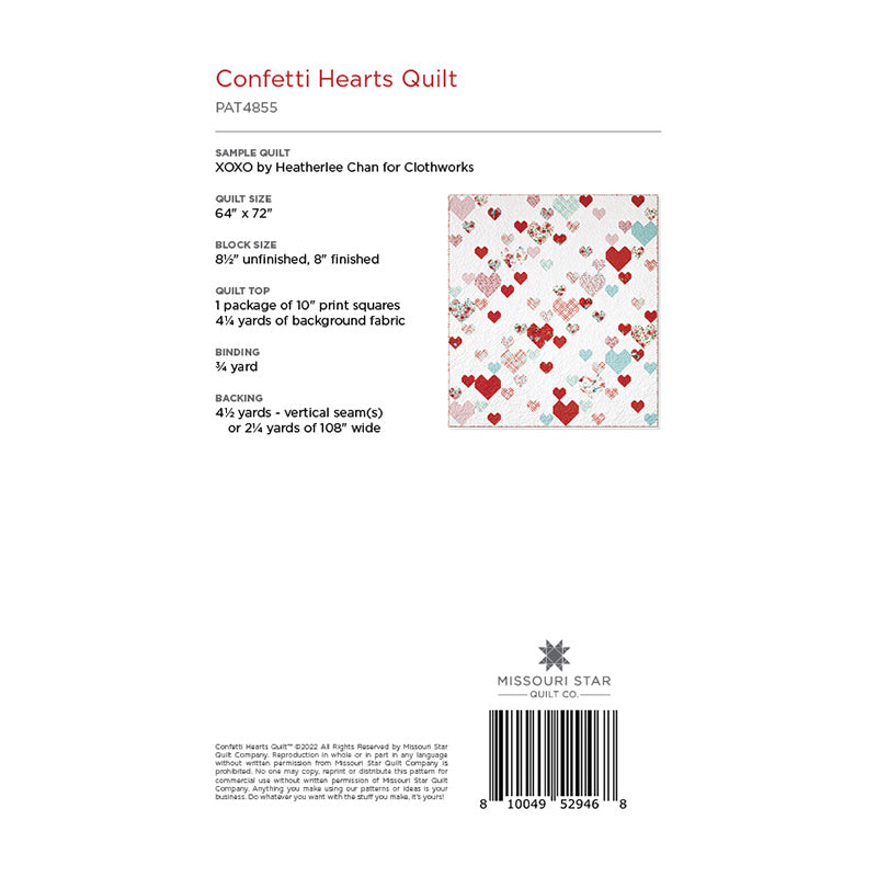 Confetti Hearts Quilt Pattern by Missouri Star Alternative View #1