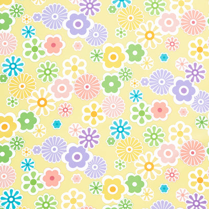 On the Bright Side - Flower Burst Lemon Yardage