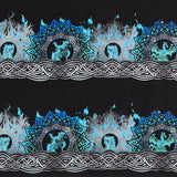 Dragons (In the Beginning) - Flame Border Blue Yardage Primary Image