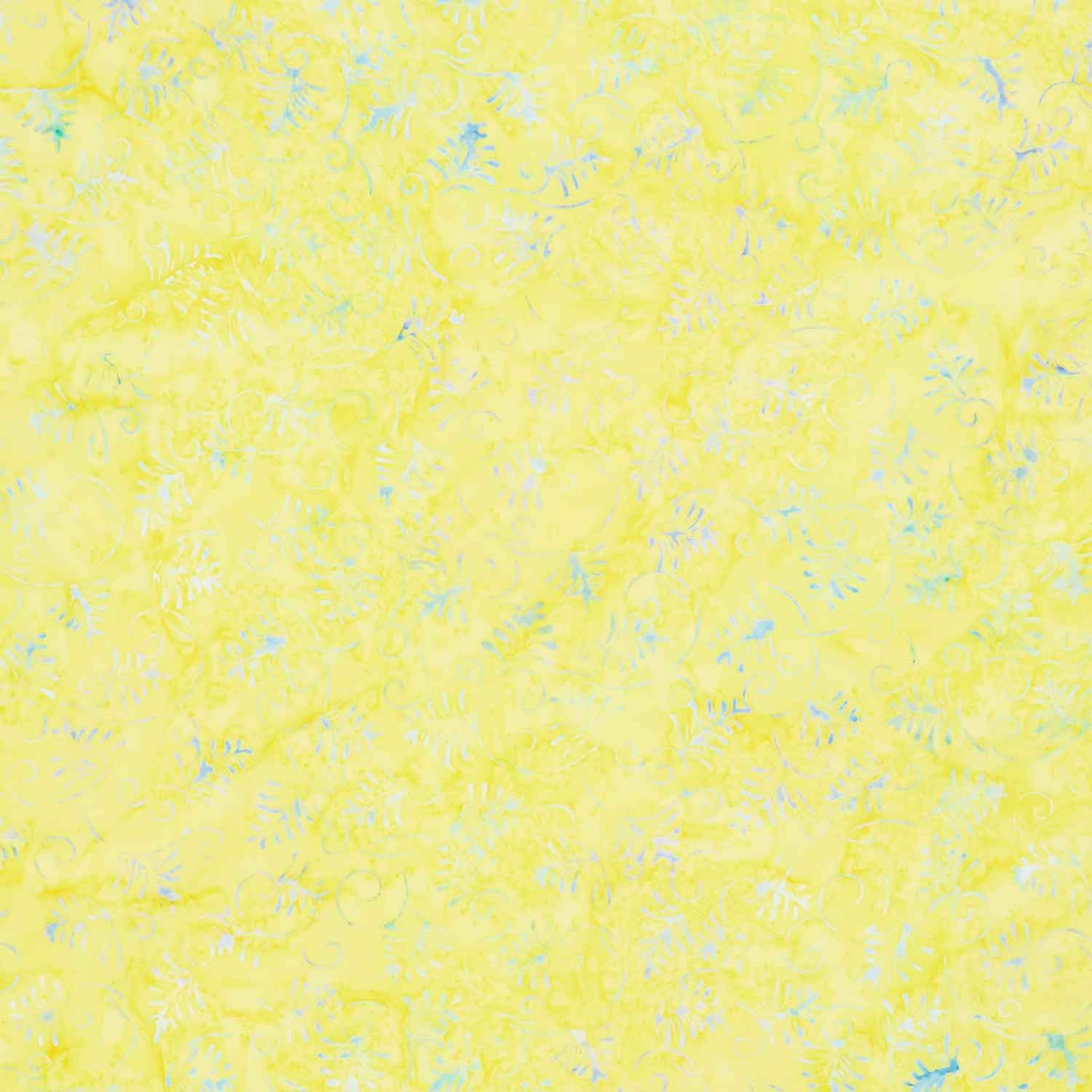 Tonga Batiks - Splash Scrolls and Ferns Yellow Yardage Primary Image