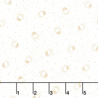 Viola - Leaves Vintage White Yardage