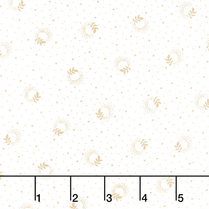 Viola - Leaves Vintage White Yardage