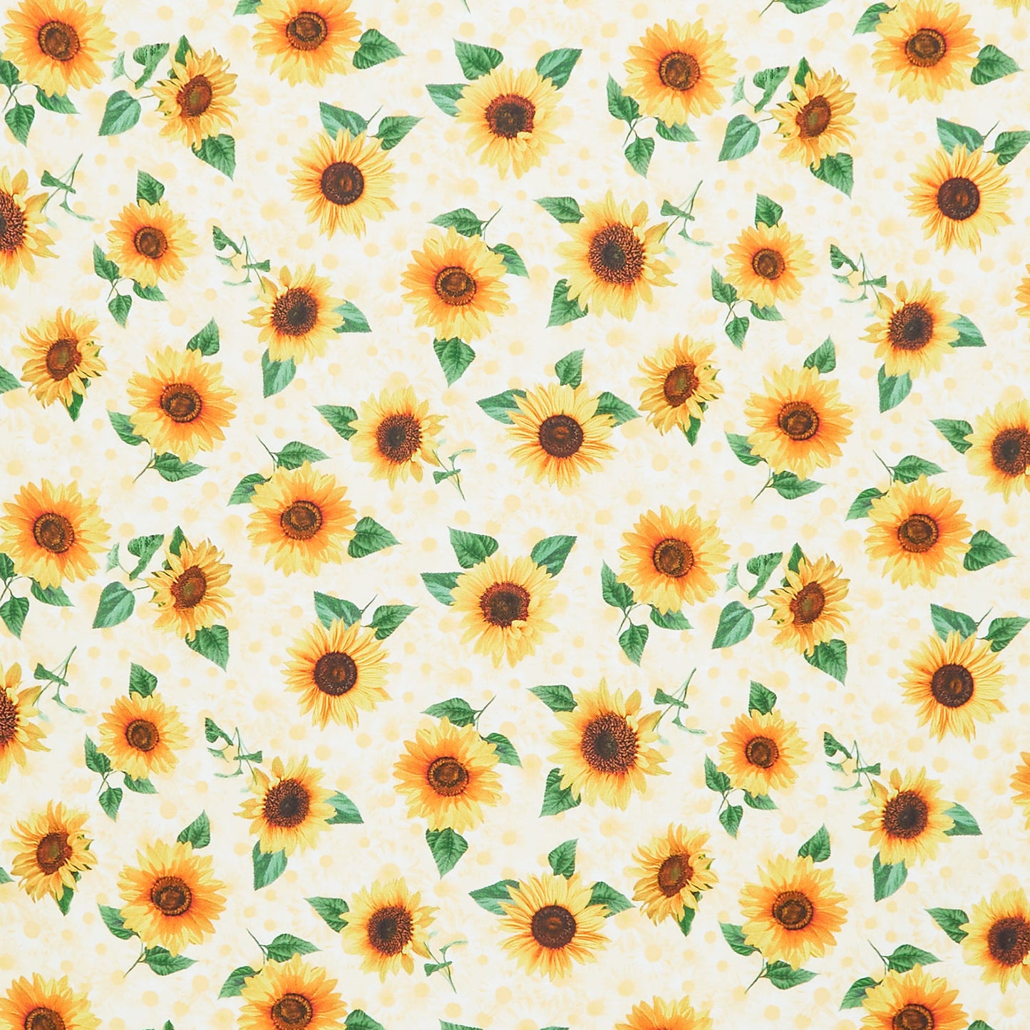 Advice from a Sunflower - Tossed Pretty Sunflowers Butter Yardage Primary Image
