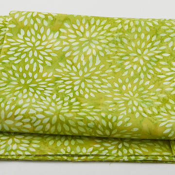 Wildflower Batiks - Pointed Mum-Green Lemongrass 2 Yard Cut Primary Image