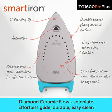 Oliso® TG1600Pro+ Smart Iron® - Turquoise Alternative View #2