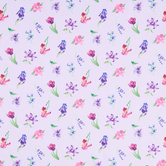 Deborah's Garden - Floral Toss Lilac Multi Yardage