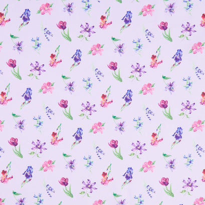 Deborah's Garden - Floral Toss Lilac Multi Yardage