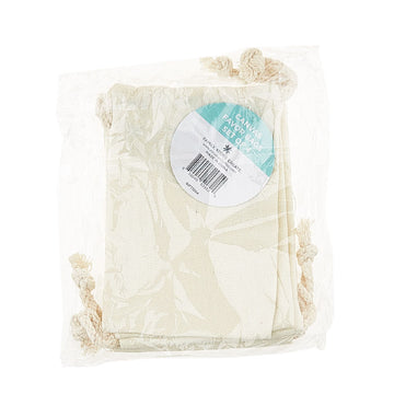MSQC Blank Craft Base: Natural Canvas Drawstring Favor Bag Set (4) Alternative View #1