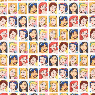 Disney Princess - Princess Grid Face Multi Yardage