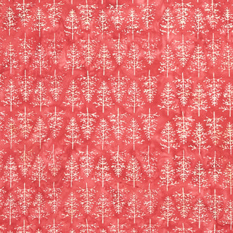 Holiday At Home Batiks - Tree Red Cherry Yardage
