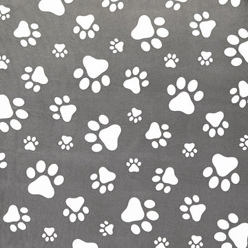 Cuddle® Prints - Paws Graphite/Snow 60" Minky Yardage Primary Image