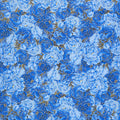 Royal Plume - Packed Blue Flowers Blue Metallic Yardage Primary Image