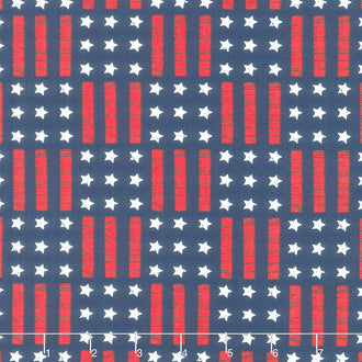 Land of the Brave - Stars and Stripes Navy Yardage