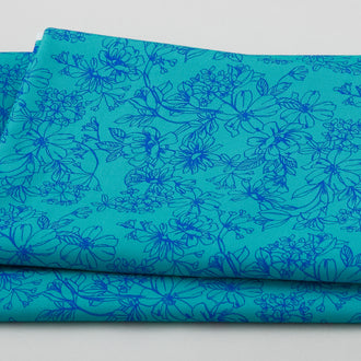 Belle Chasse Favorites - Tonal Outline Floral 2 Yard Cut