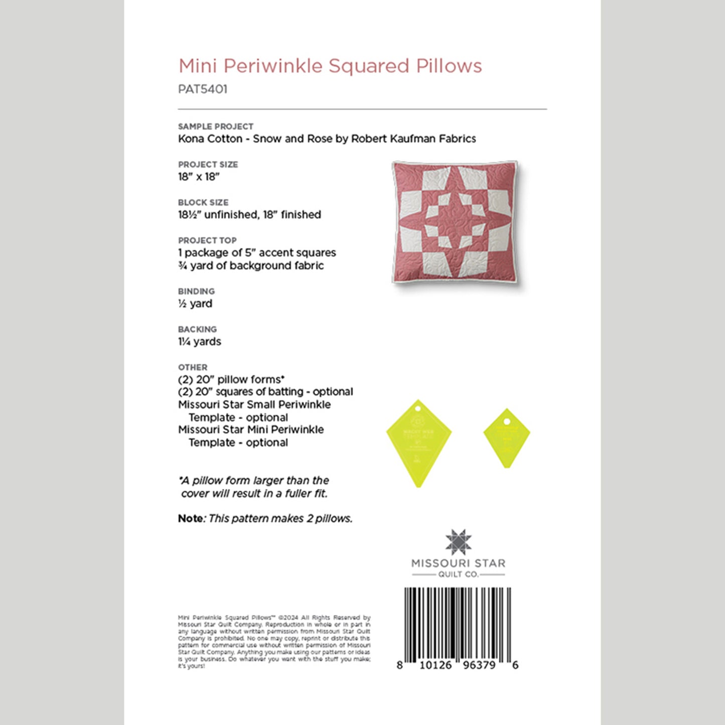 Digital Download - Mini Periwinkle Squared Pillow Set by Missouri Star Alternative View #1