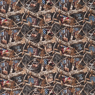 Realtree - Patriotic - Deer with Flag Scenic Multi Yardage Primary Image