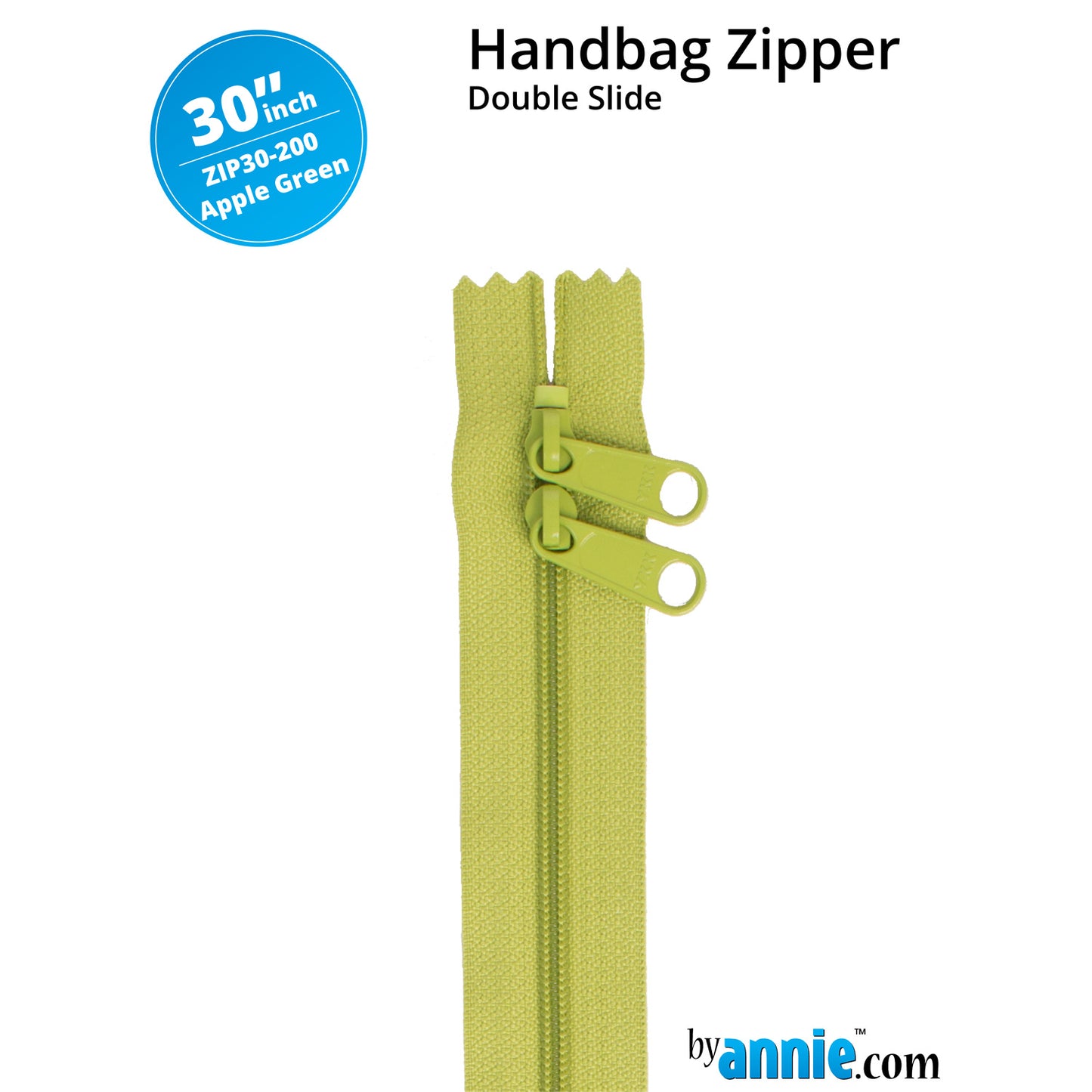ByAnnie 30" Double Slide Zipper - Apple Green Primary Image