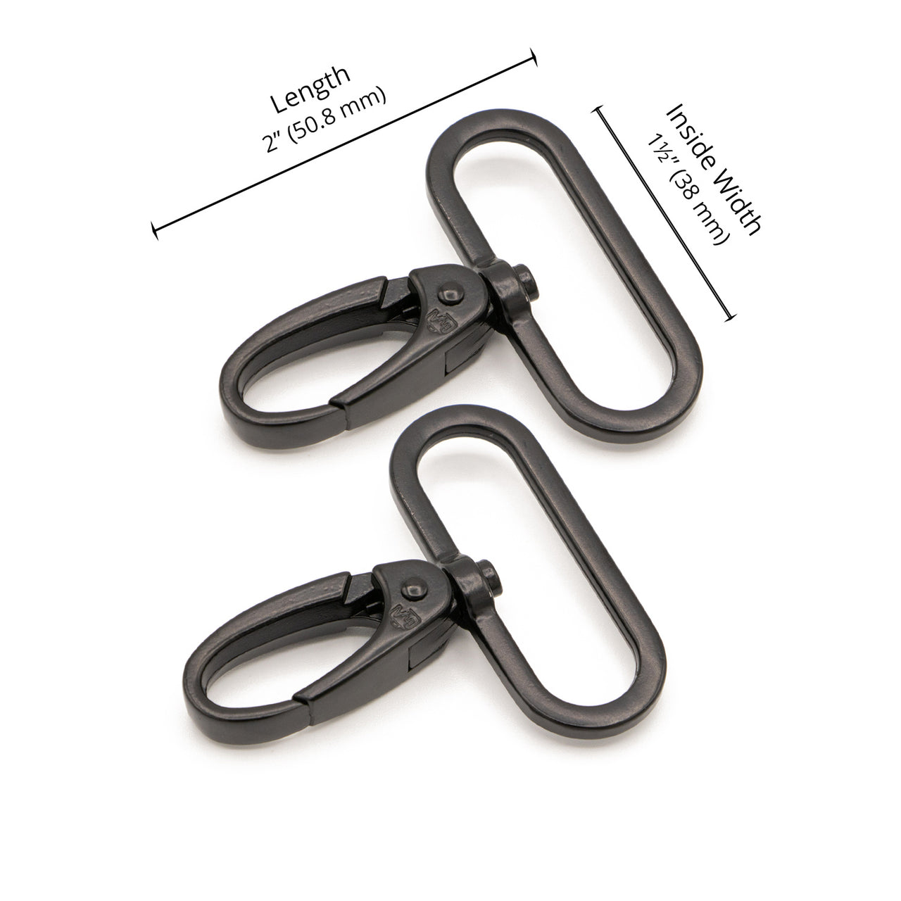 ByAnnie 1.5" Swivel Snap Hook Black Metal - Set of Two Primary Image