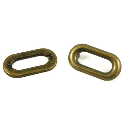 Emmaline Oblong Grommets - Set of Four Antique Brass