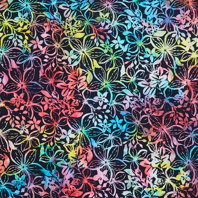 Tonga Batiks - Brightside Star Flowers Vivid Yardage