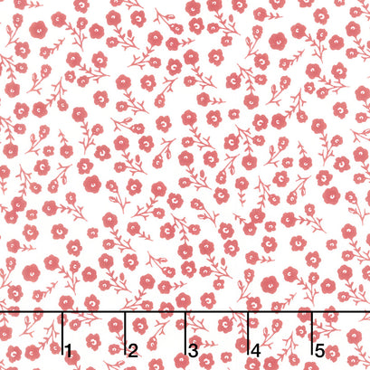 Heirloom Red - Ditsy Cream Yardage