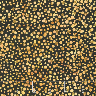 Kings Castle Batiks - Dot Black Yardage