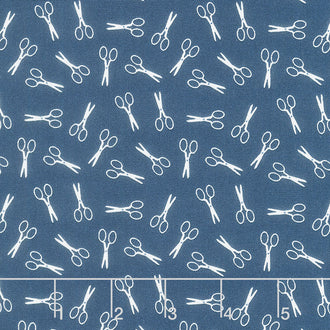 Sew Much Fun - Scissors Navy Yardage