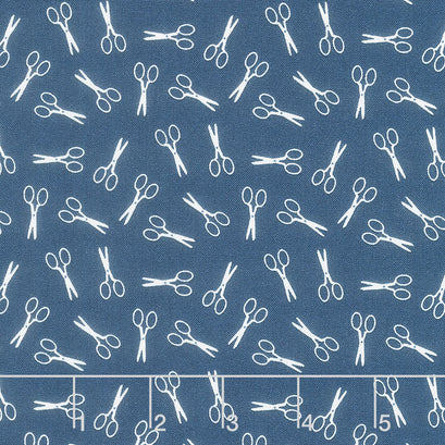 Sew Much Fun - Scissors Navy Yardage
