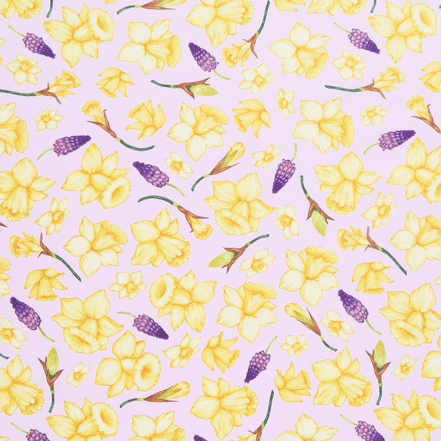 Monthly Placemat Coordinate - Daffodils Lavender Yardage Primary Image