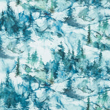 Northern Peaks - Dense Forest Dark Blue Yardage Primary Image