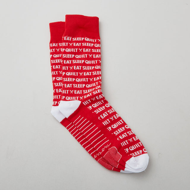 Eat Sleep Quilt Socks Primary Image