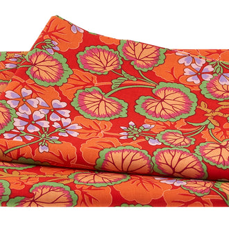 Kaffe Fassett - Collective August 2021 Climbing Geraniums Red 2 Yard Cut