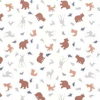 Find Your Path - Tossed Animals on Cream Yardage