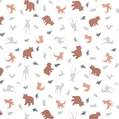 Find Your Path - Tossed Animals on Cream Yardage