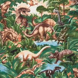 Animals - Dinos Green Yardage Primary Image