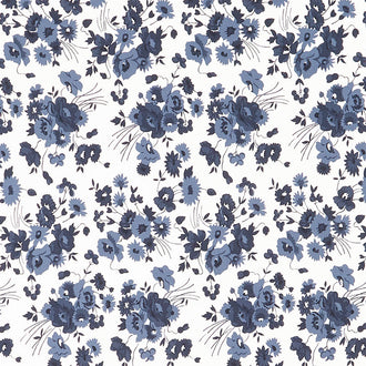 Nantucket Summer - Somerset Cream Navy Yardage
