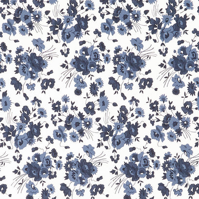 Nantucket Summer - Somerset Cream Navy Yardage