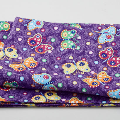 Pocketful of Sunshine - Butterflies Purple 2 Yard Cut