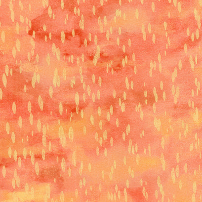 Chromaticity - Ovals Papaya Metallic Yardage