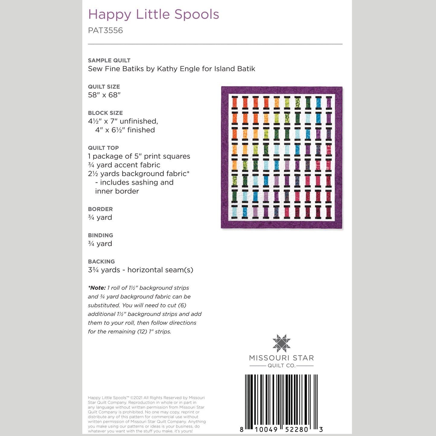 Digital Download - Happy Little Spools Quilt Pattern by Missouri Star Alternative View #1