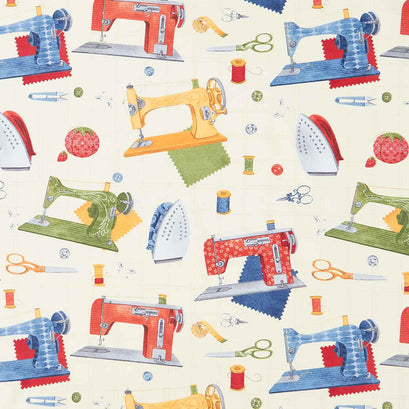 Common Threads - Sewing Machine and Notions Cream Yardage