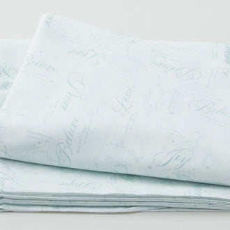 Medley in Red - Words All Over Mint Green 3 Yard Cut