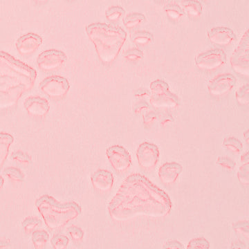 Luxe Cuddle® - Paws Blush Minky Yardage Primary Image