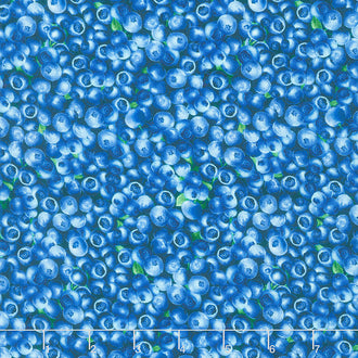 Blueberry Delight - Packed Blueberries Blue Yardage
