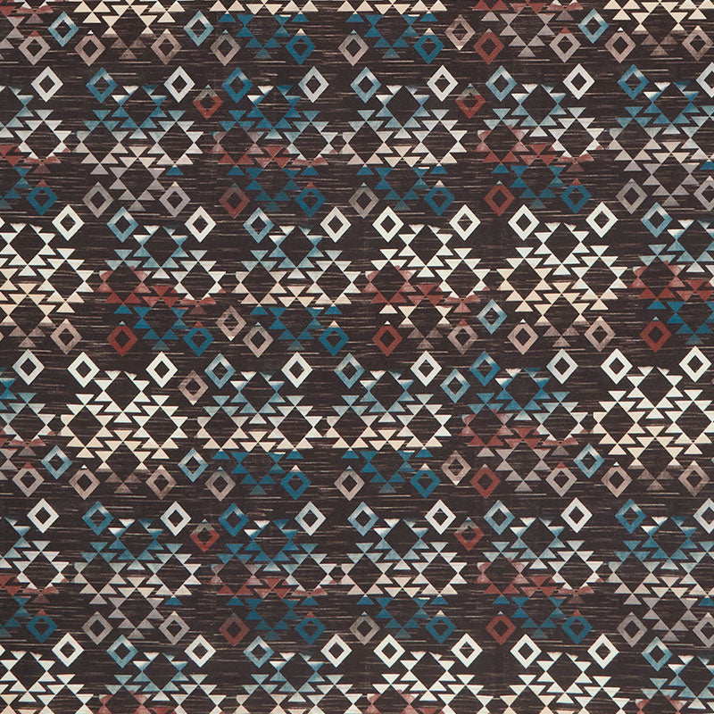 Extra Wide Backings - Great Outdoors Geo Pattern Brown 108" Wide Backing Primary Image