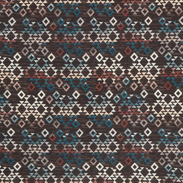 Extra Wide Backings - Great Outdoors Geo Pattern Brown 108" Wide Backing Primary Image