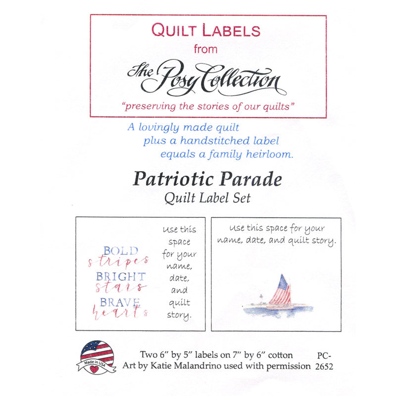Patriotic Parade Quilt Labels Alternative View #1