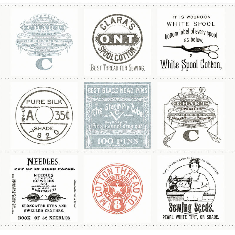 She Who Sews (Riley Blake) - Sewing Notions Cream Panel Primary Image